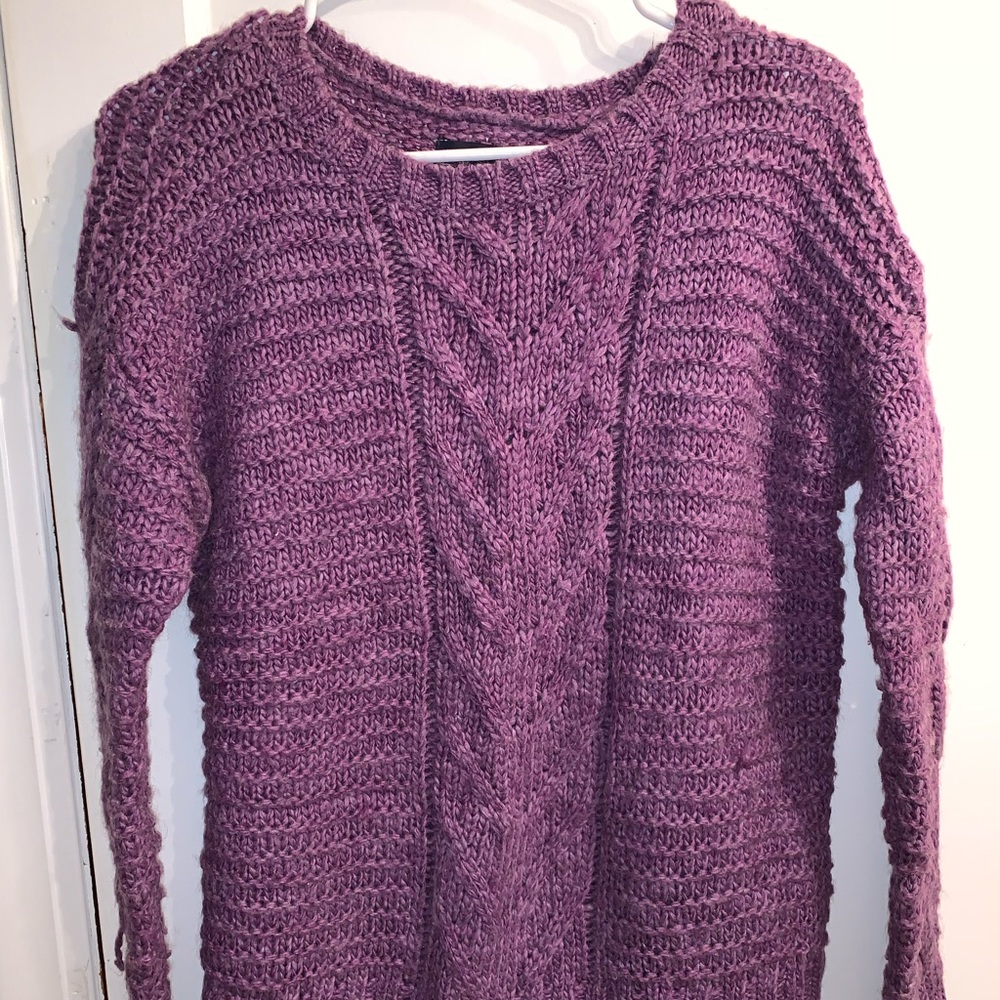 purple sweater